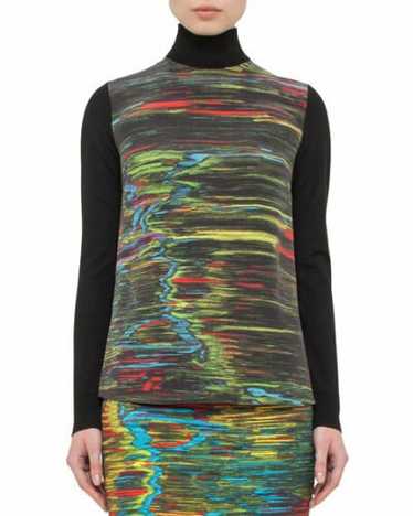 Akris Northern Lights Print Top SZ 42 = US 10 - N… - image 1