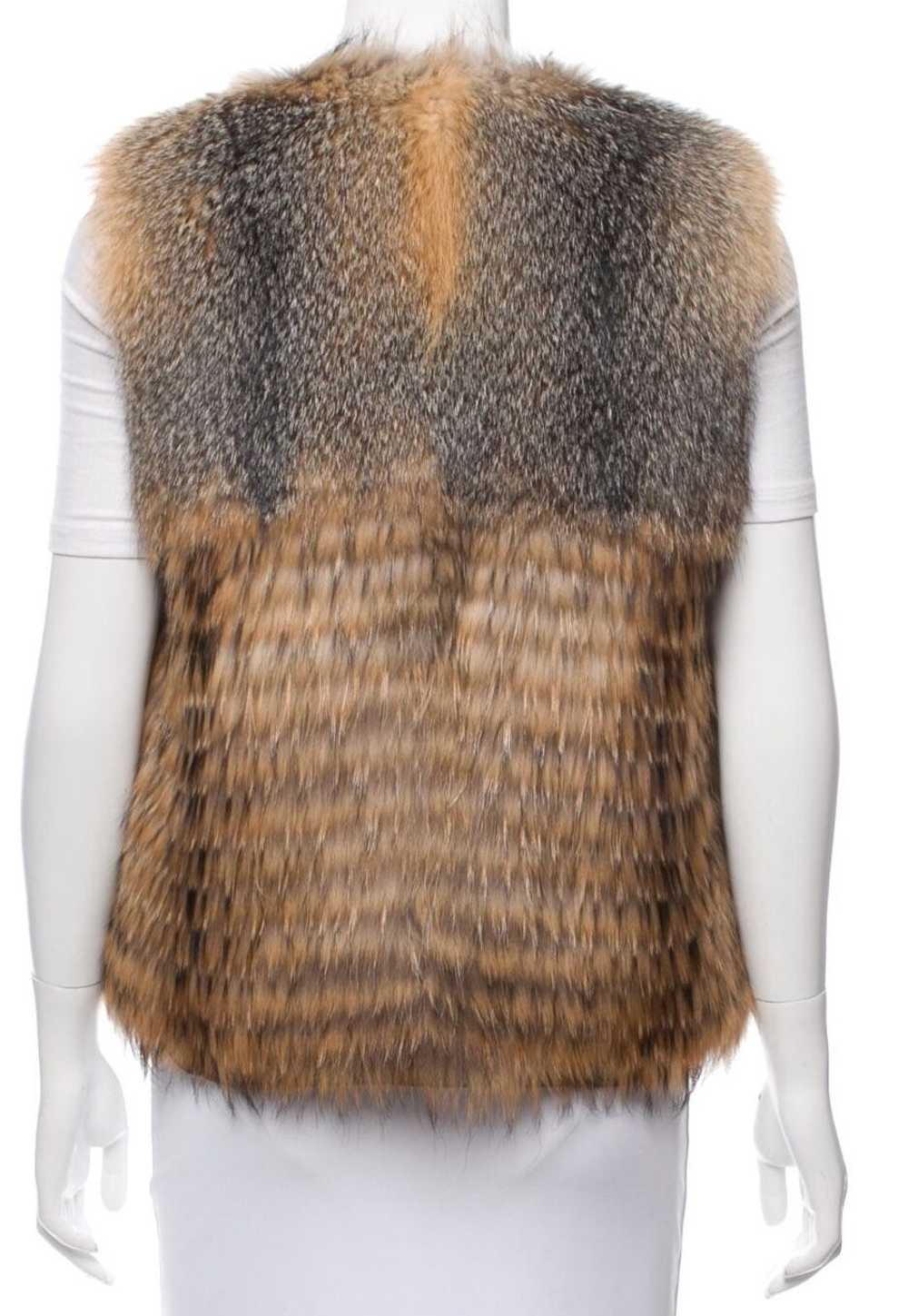 Yves Salomon Meteo Fox and Raccoon Fur Vest SZ 34… - image 2