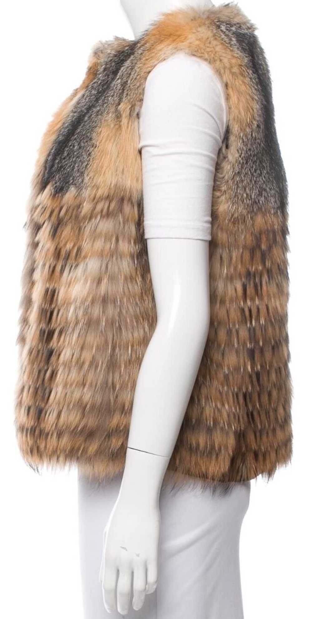 Yves Salomon Meteo Fox and Raccoon Fur Vest SZ 34… - image 3