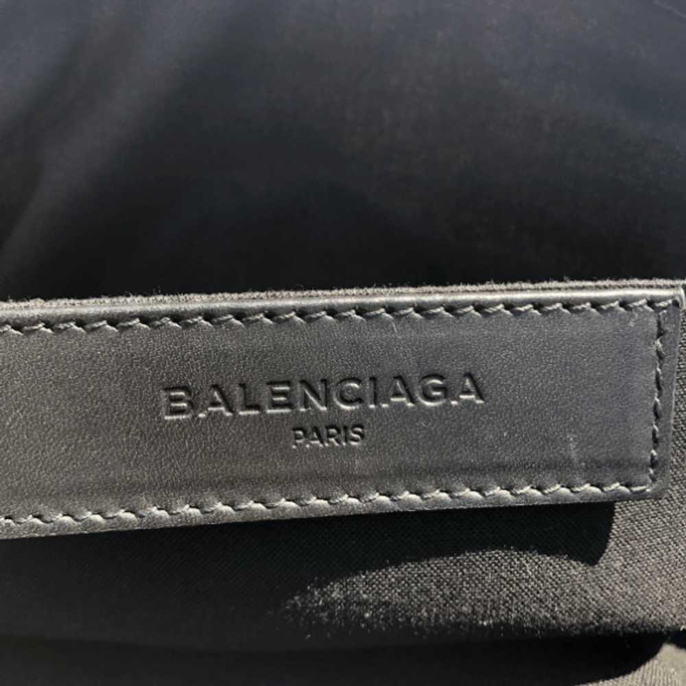 Balenciaga CANVAS AND BLACK LEATHER ZIP POUCH CLU… - image 2