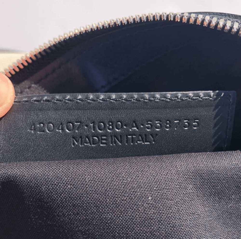 Balenciaga CANVAS AND BLACK LEATHER ZIP POUCH CLU… - image 3