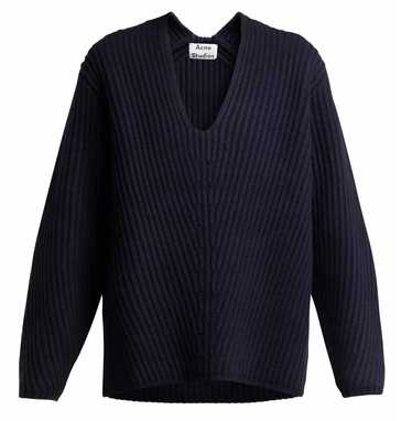 Acne Studios Wool Oversized Sweater In Navy - image 1