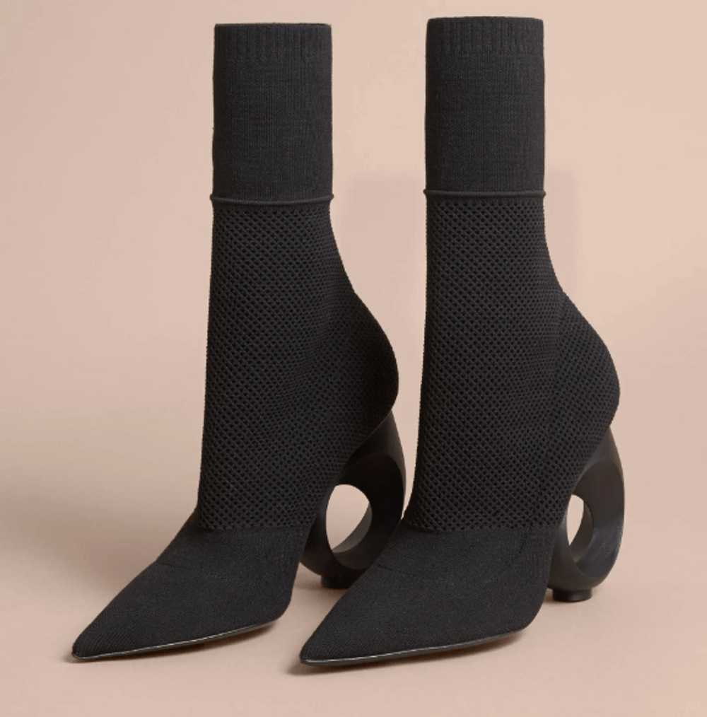 Burberry Mid Calf Knitted Boots With Sculpted Heel - image 2