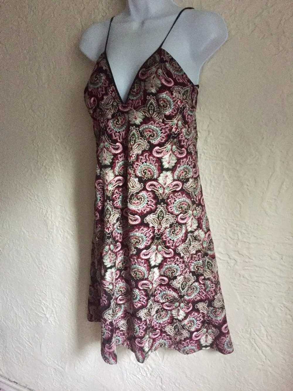 Vintage Tocca Silk Brocade Slip Dress - image 1