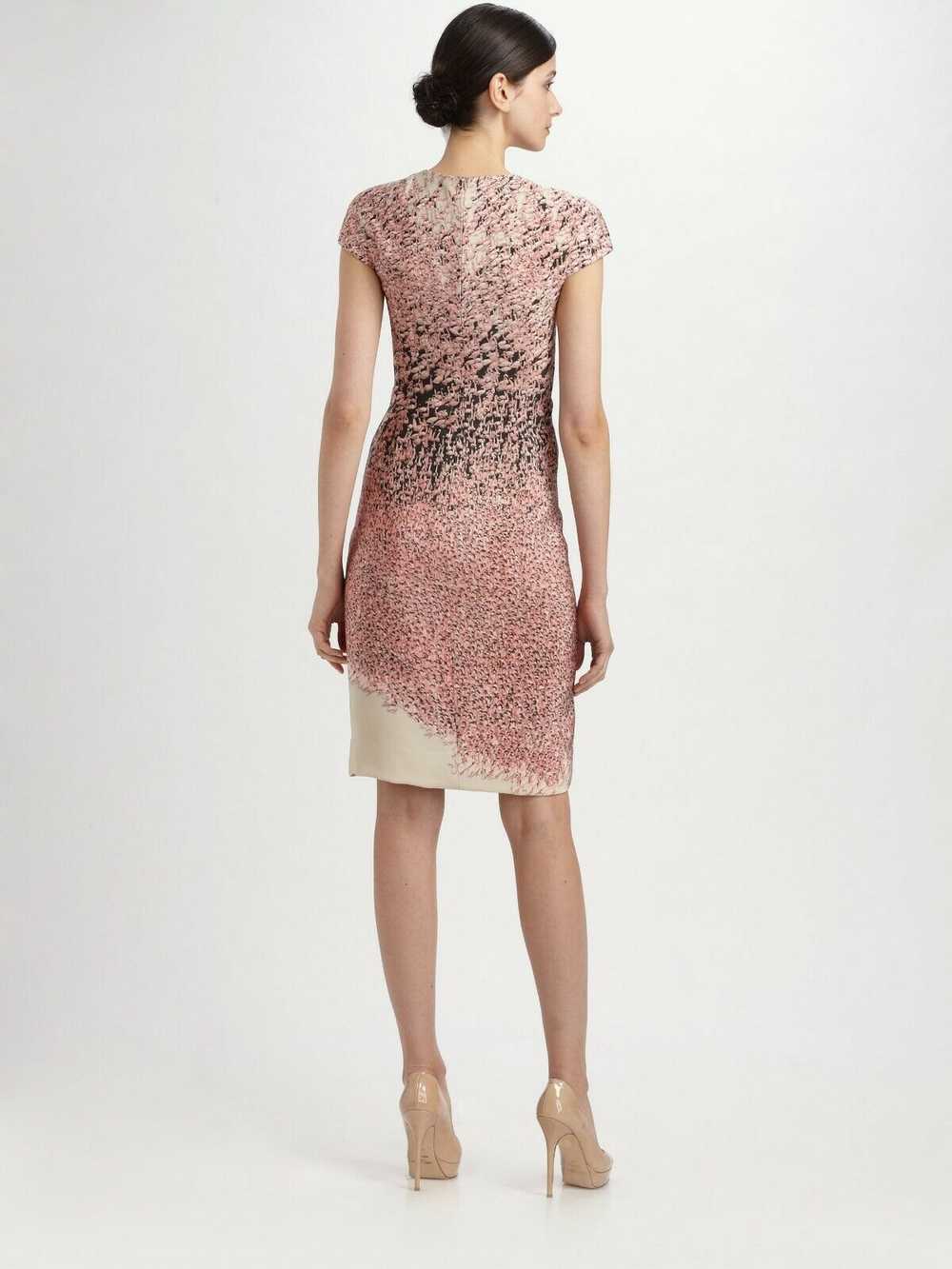 Akris Flamingo-Print Cap-Sleeve Silk Dress SZ 40 … - image 4