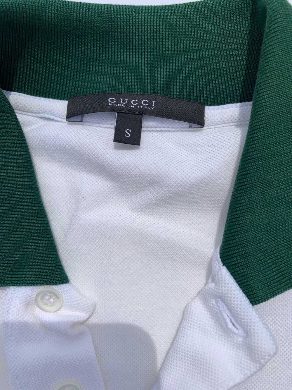 Gucci White Polo Shirt With Web Green/Red Collar - image 4