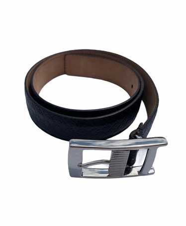 Gucci Black Leather Embossed Belt With Detailed S… - image 1