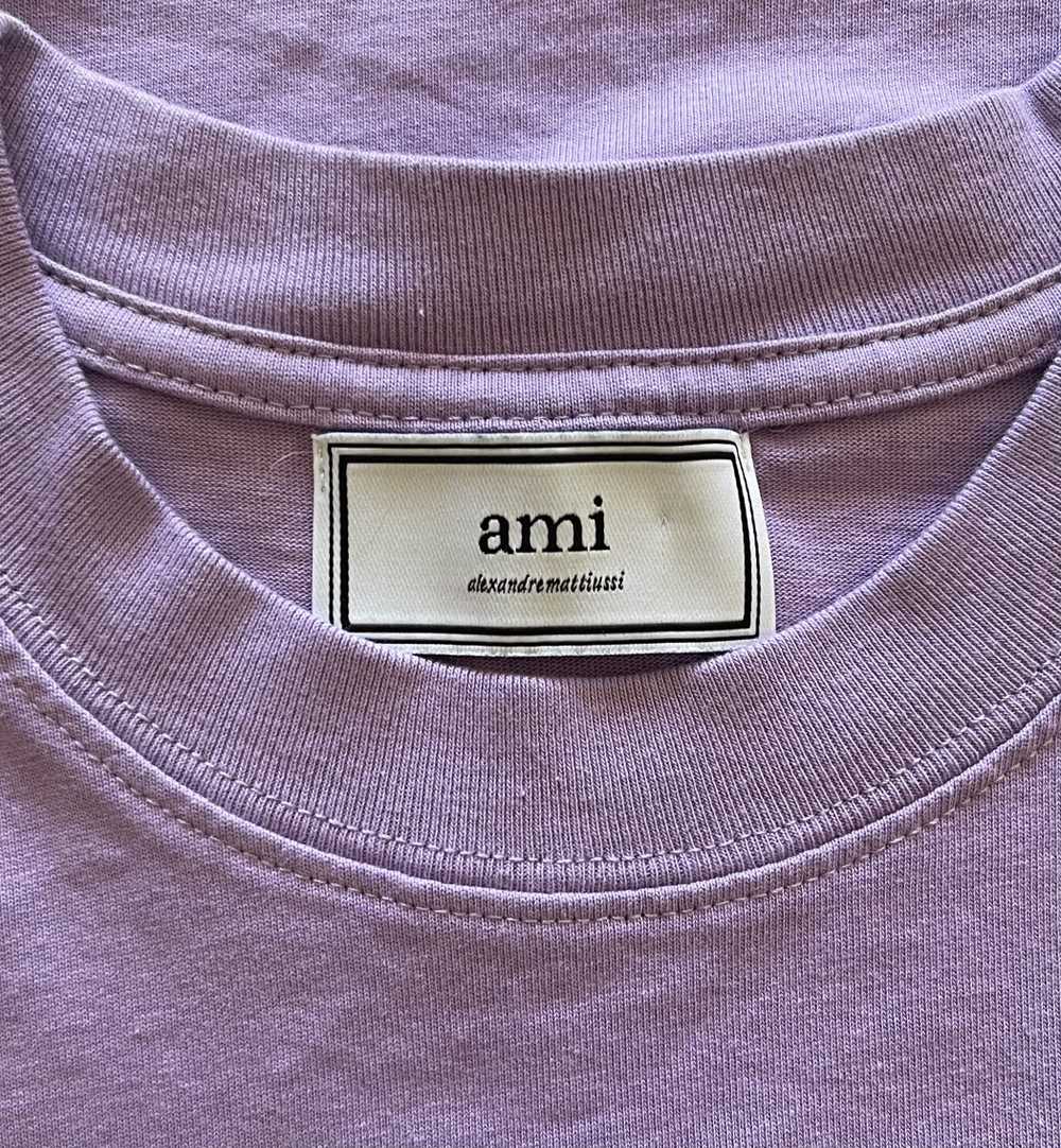 AMI Ami Heart Logo Lavender T-Shirt - image 2