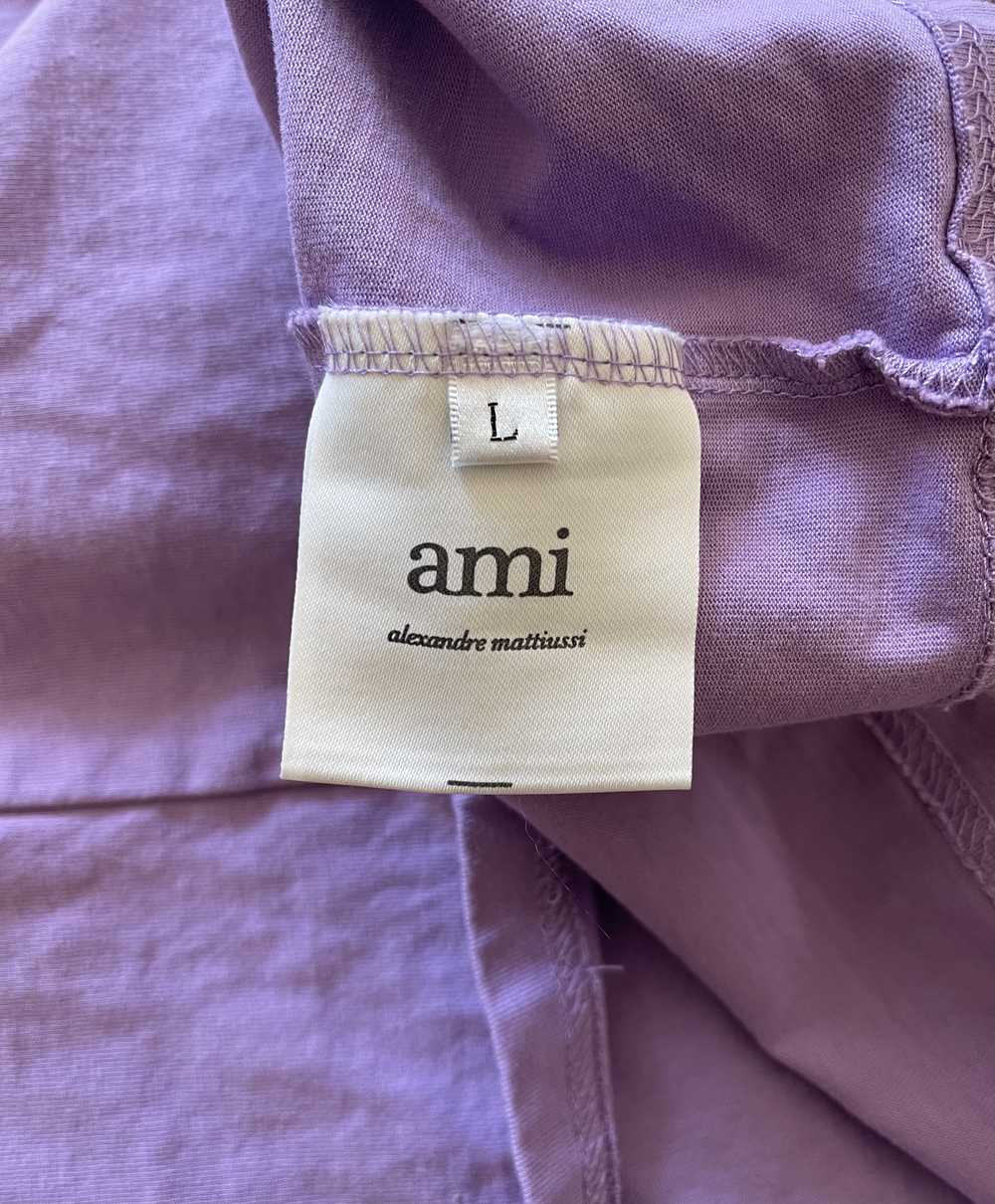 AMI Ami Heart Logo Lavender T-Shirt - image 4