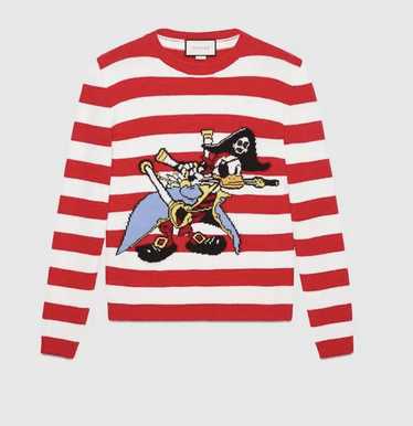 Disney, Gucci INTARSIA WOOL JUMPER DONALD DUCK PI… - image 1