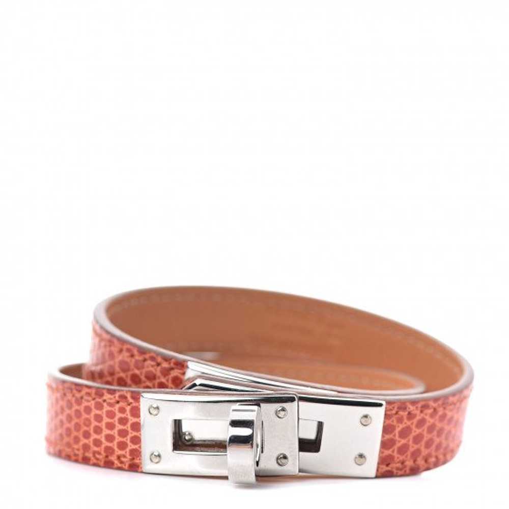 Hermes Hermes Lizard Kelly Double Tour Bracelet B… - image 1