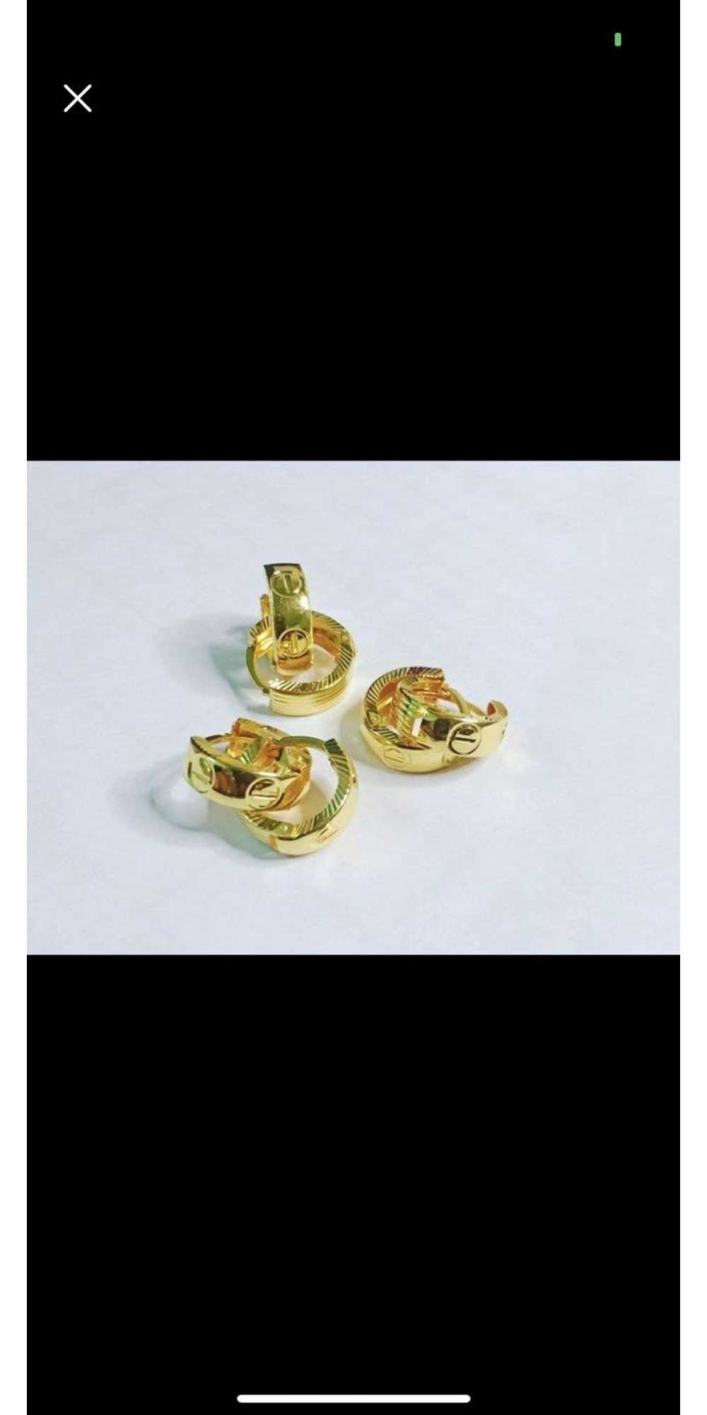 Gold Pure solid gold 916 ear ring 22k 2.64grams - image 3