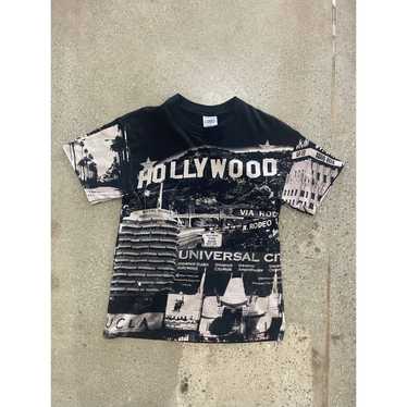 Vintage 1996 Hollywood All over Print Tee - image 1