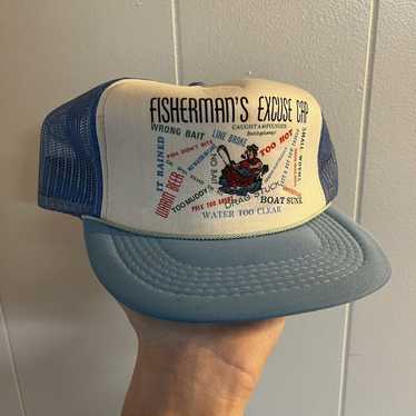 Vintage Fishermen Do It Better Trucker SnapBack Hat Cap Humor