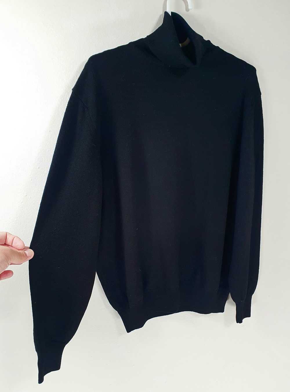 Pal Zileri Wool black polo sweater - image 3