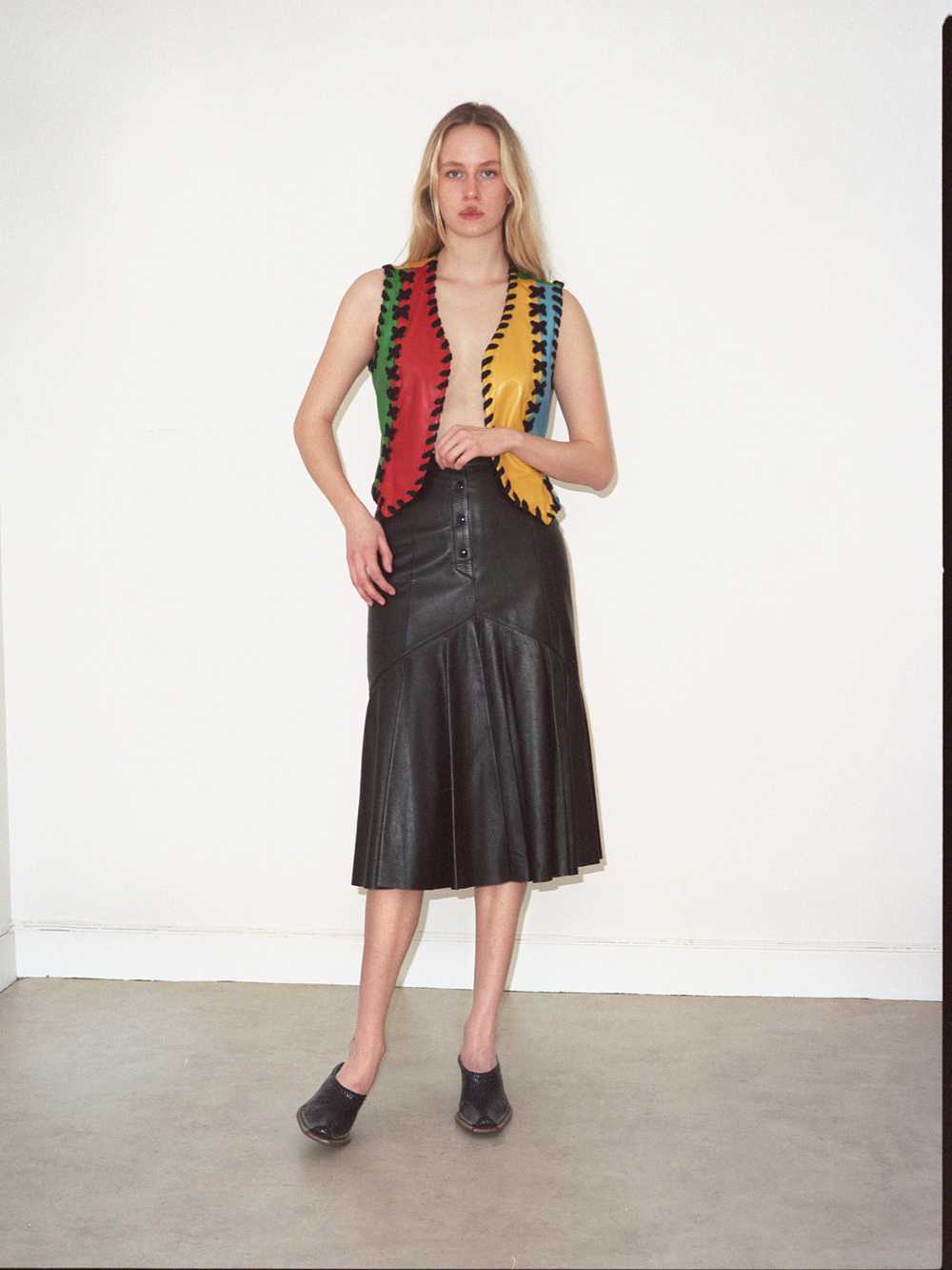 Moschino Leather Gilet - image 4