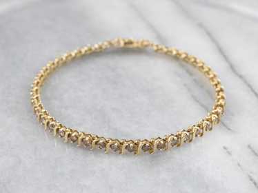 Champagne Diamond Tennis Bracelet - image 1