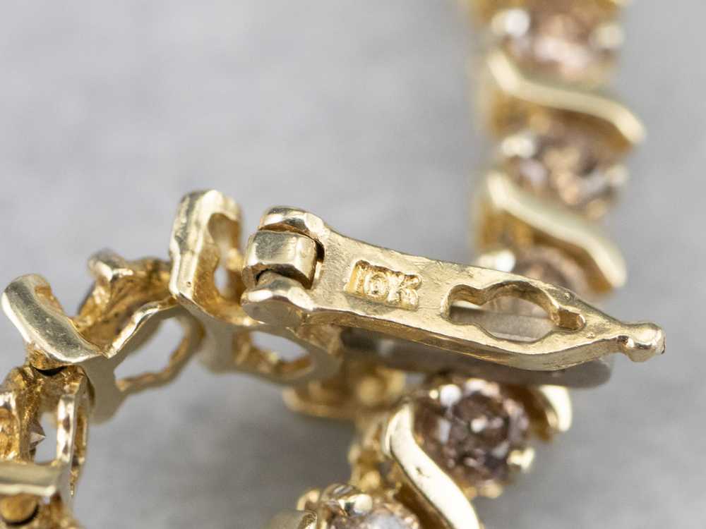 Champagne Diamond Tennis Bracelet - image 9