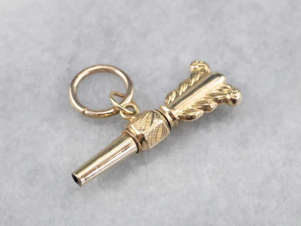 Fancy Gold Key Charm - image 3
