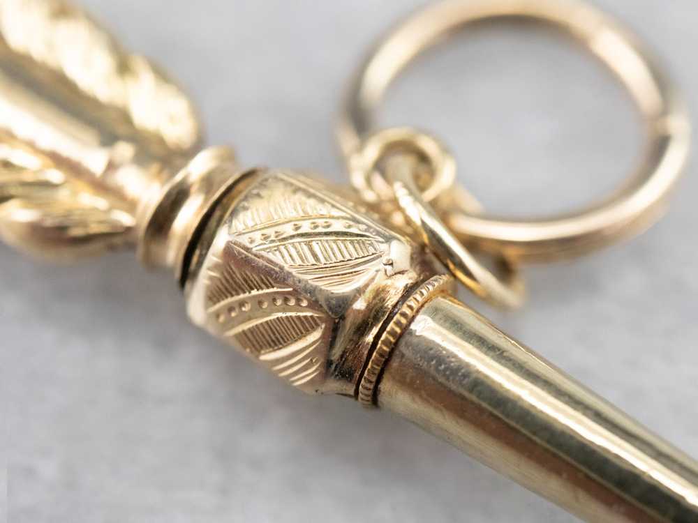 Fancy Gold Key Charm - image 7