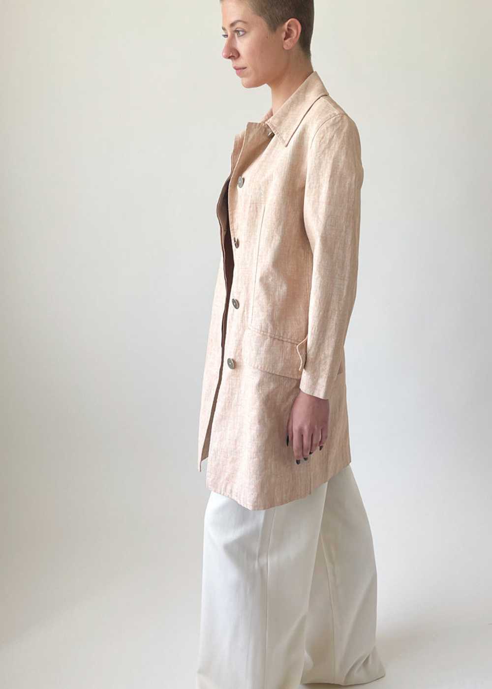 Vintage Late 1990s Chanel Linen Trench Coat - image 3