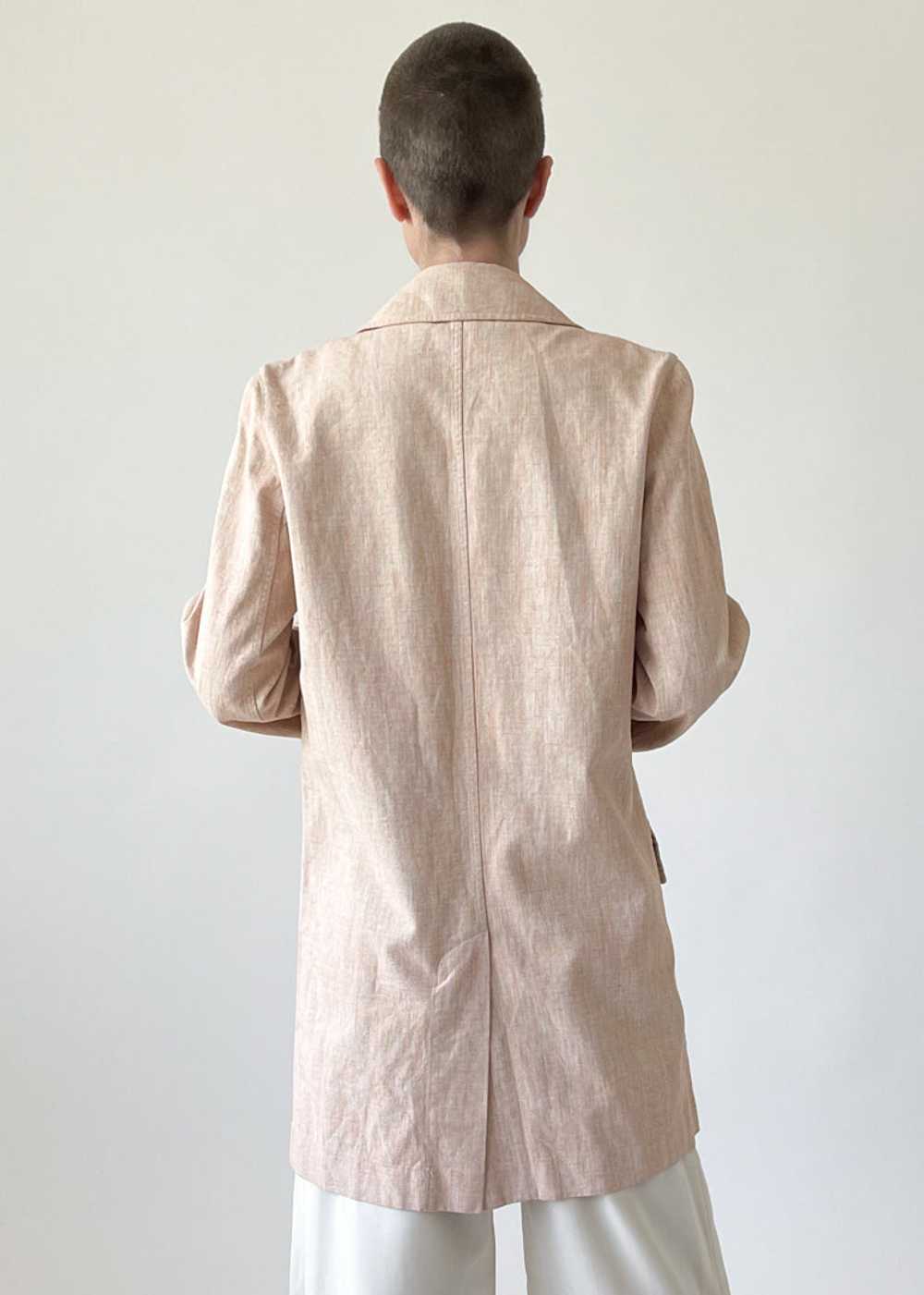 Vintage Late 1990s Chanel Linen Trench Coat - image 6
