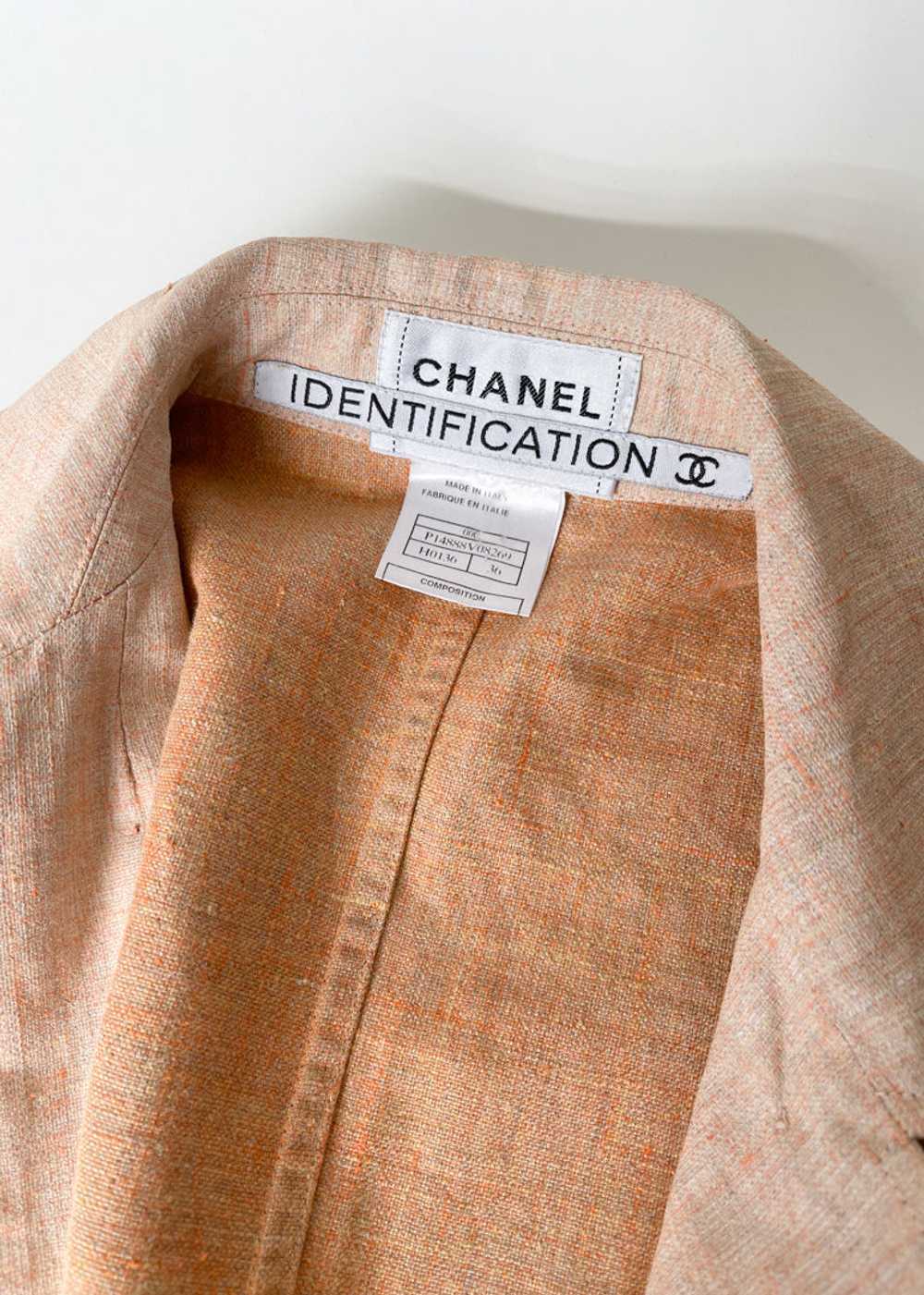Vintage Late 1990s Chanel Linen Trench Coat - image 7