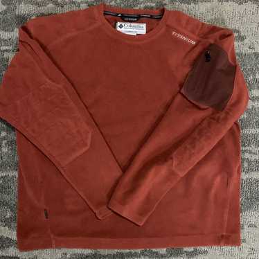 Men's COLUMBIA Sportswear Red/Black Full Zip Titanium Omni Tech Jacket  Size L