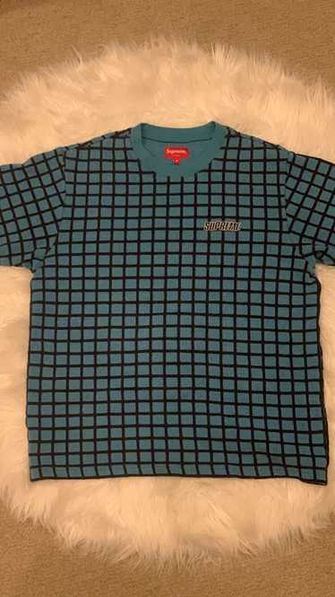 Supreme Supreme Grid Jacquard S/S19 T Shirt Teal