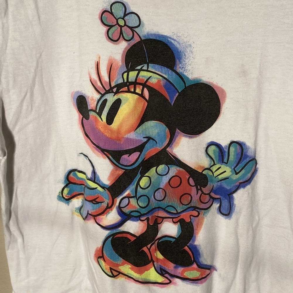 Disney Vintage Minnie Watercolor T-shirt Disney S… - image 3
