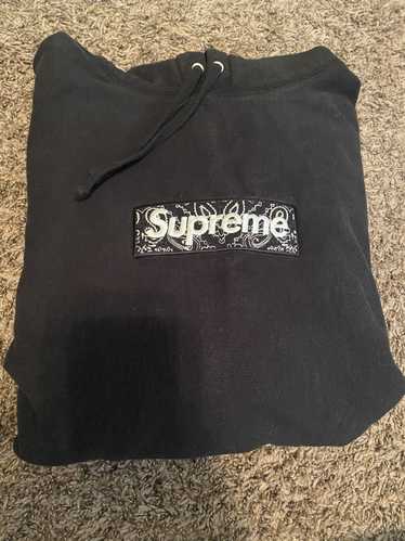 Supreme Supreme Black Bandana Box Logo Hoodie BOGO