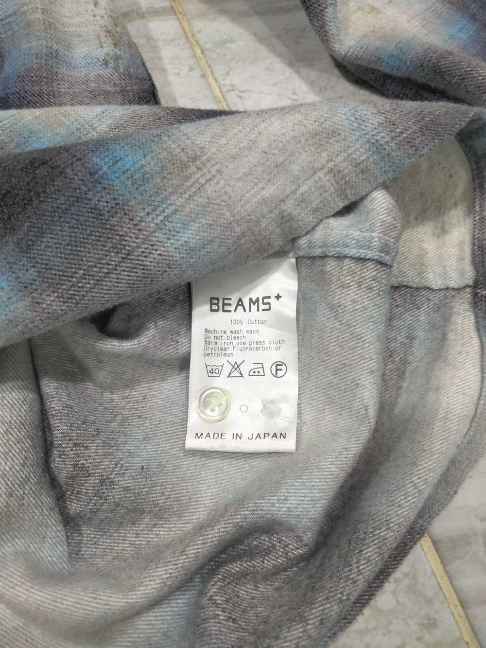 Beams Plus Japanese Brand Beam Flannel Shirt butt… - image 3