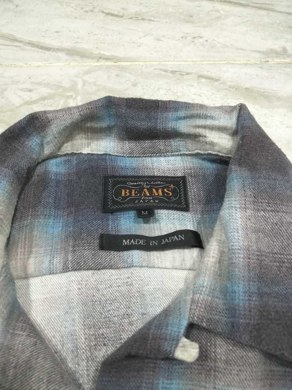 Beams Plus Japanese Brand Beam Flannel Shirt butt… - image 4