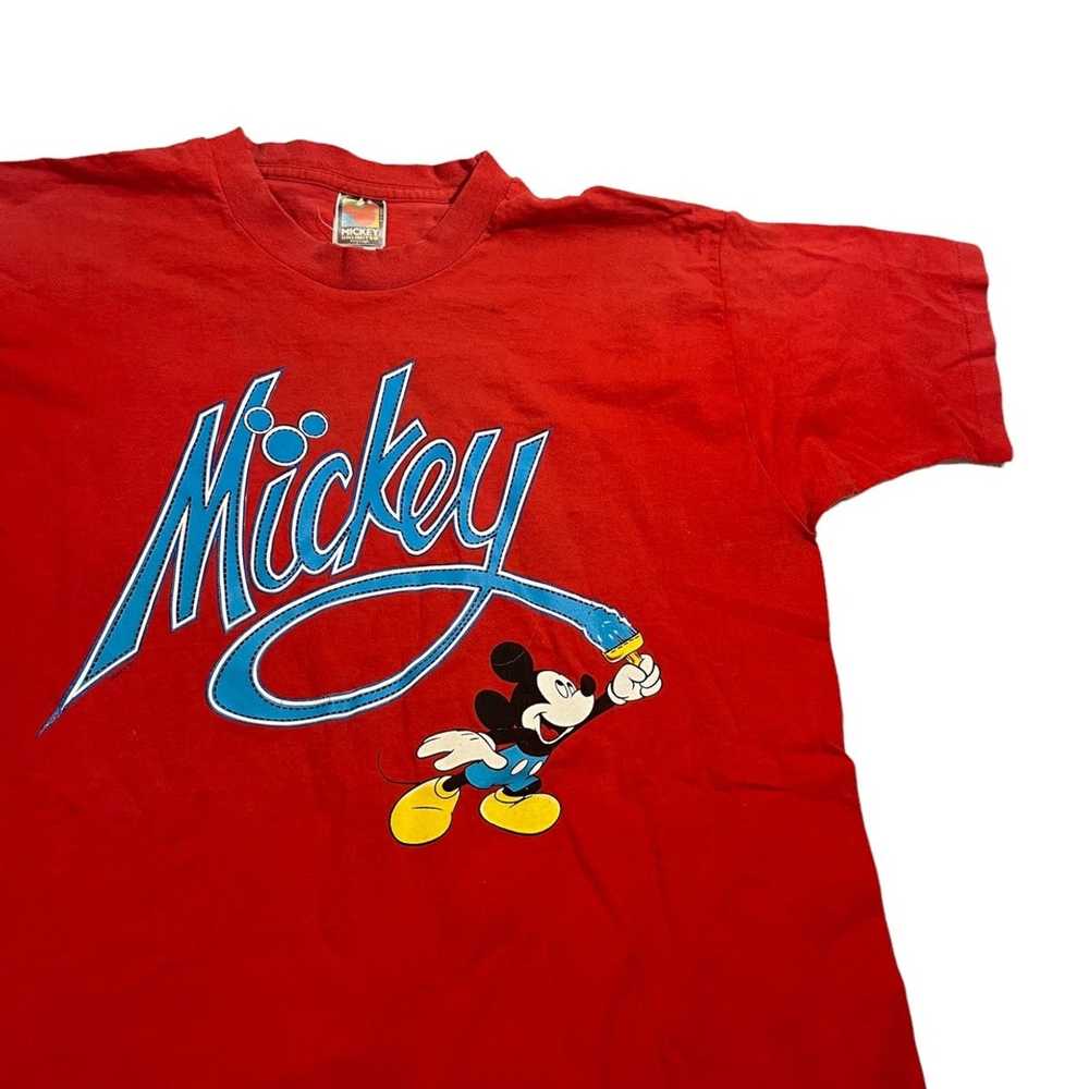 Mickey Mouse × Vintage 90s Mickey Mouse Paintbrus… - image 2