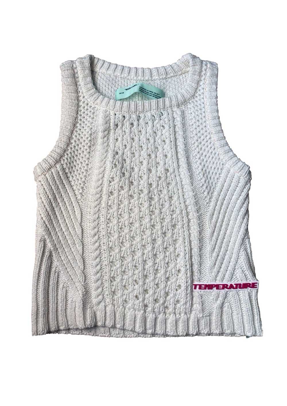 Off-White RARE! temperature cotton knit vest - image 1