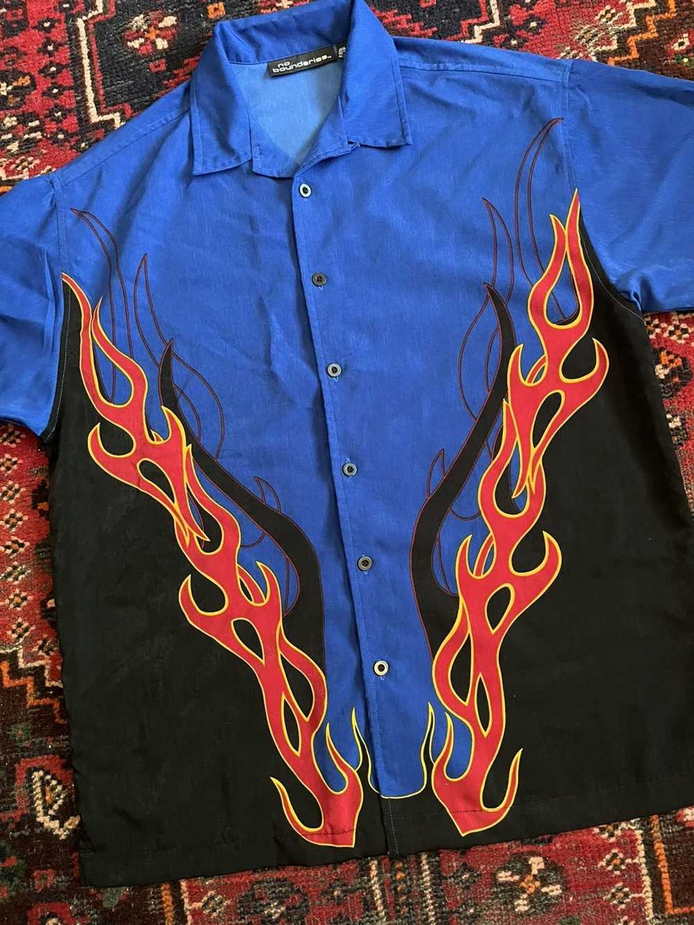 Vintage Vintage No Boundaries Flame print shirt - image 2