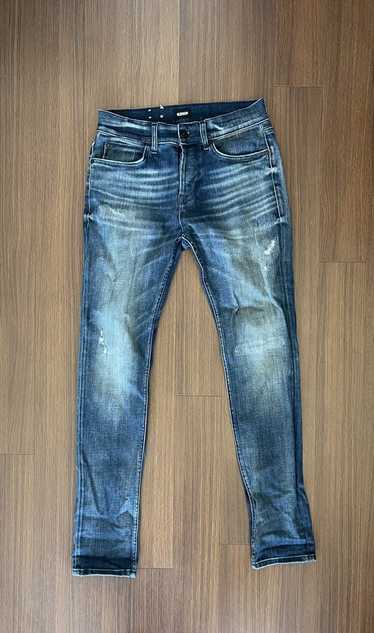 Hudson Hudson Straight Leg Distressed Denim Jeans