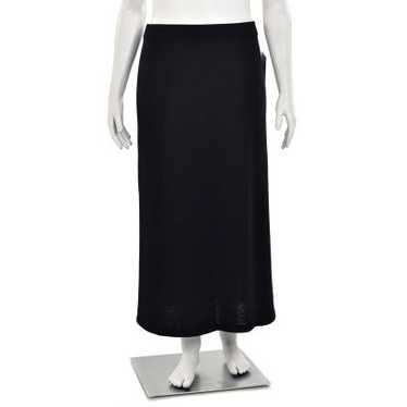 St. John Evening Long Black A-Line Skirt