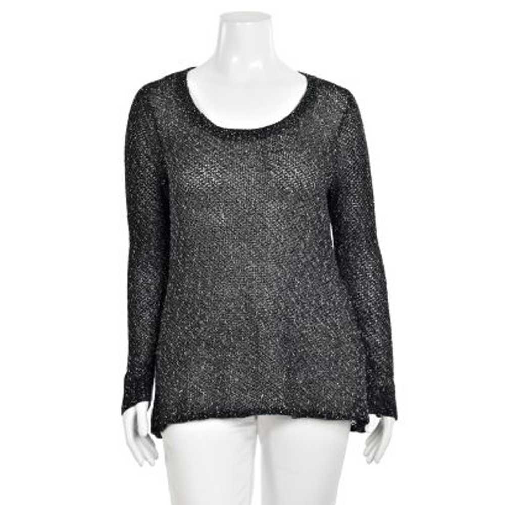 Eileen Fisher Loose Knit Linen Blend Pullover in … - image 1