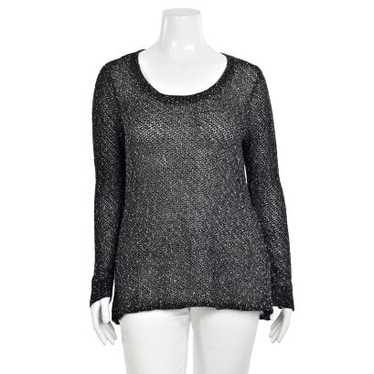 Eileen Fisher Loose Knit Linen Blend Pullover in … - image 1