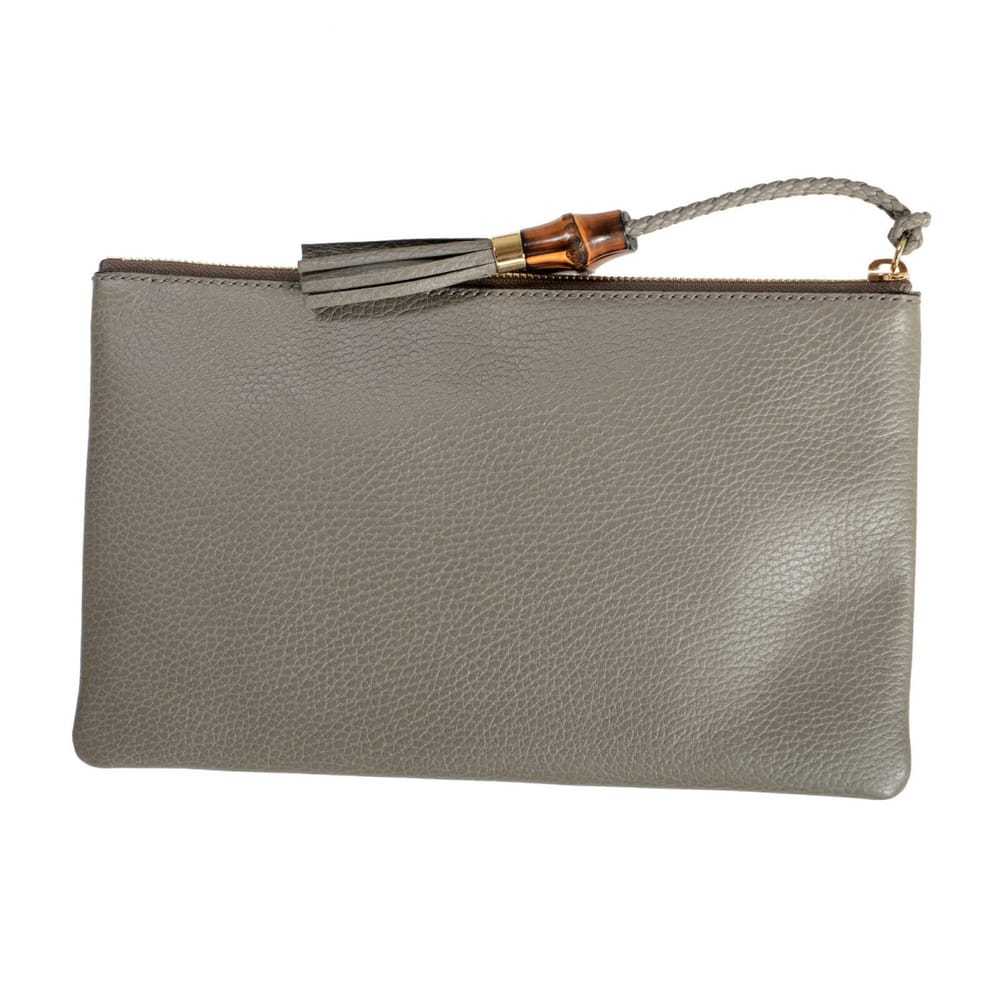 Gucci Bamboo leather clutch bag - image 3