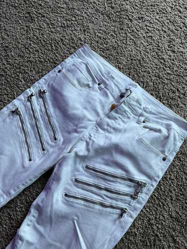 Sixth June Paris White Denim jeans zippers June Si