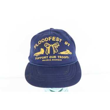 Hooked on fishing hat usa made vintage 90s snap back