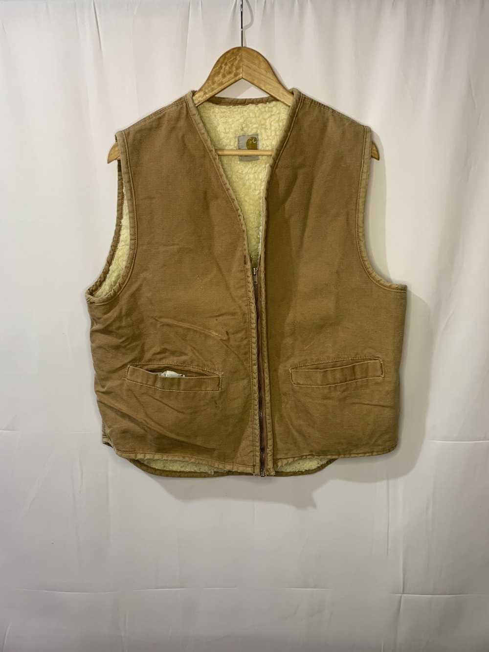 Carhartt × Made In Usa × Vintage Sherpa Deep Pile… - image 1