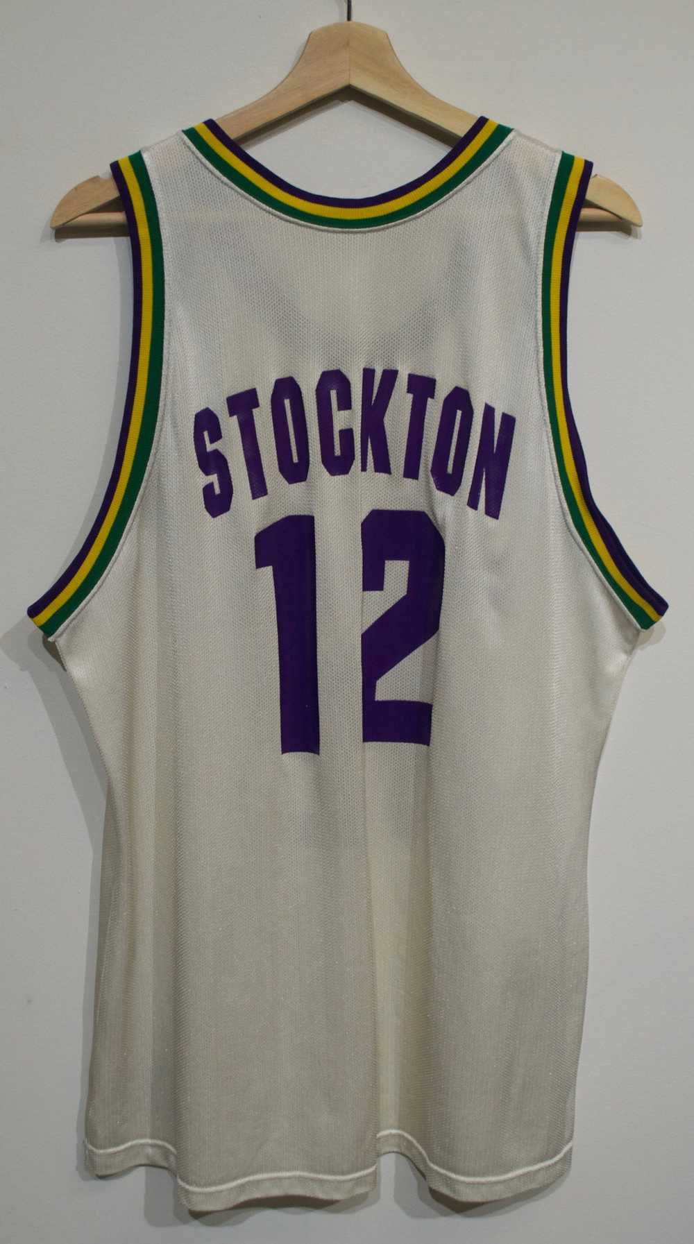 John Stockton Jazz Jersey sz 48/XL - image 2