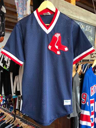 Vintage Majestic Boston Red Sox Mesh Pullover Jer… - image 1