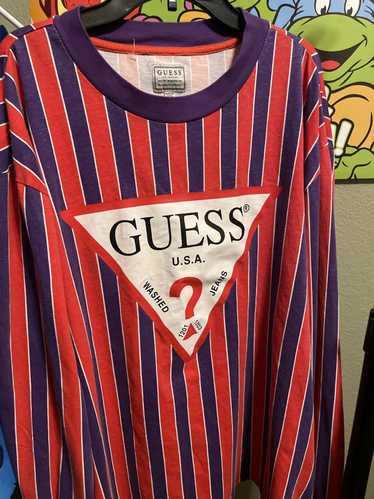 Guess striped guess triangle long sleeve