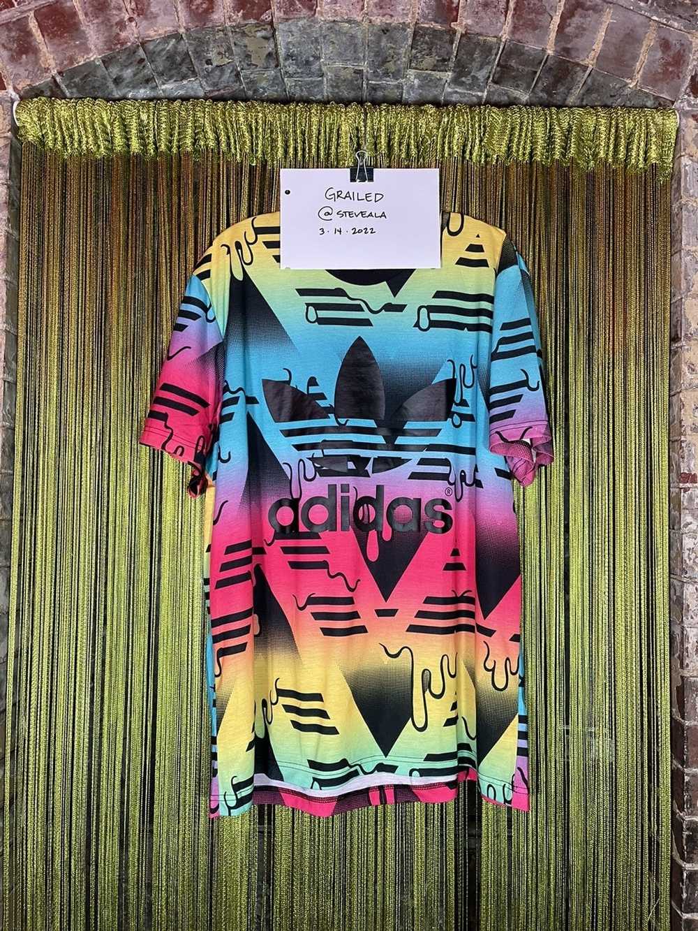 Adidas Adidas multi colored drip printed tee. - image 11