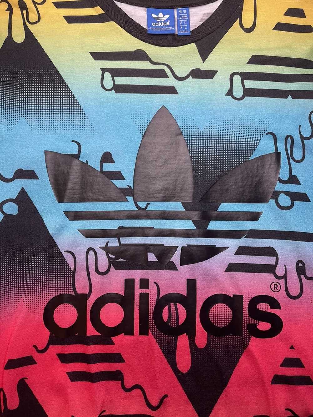 Adidas Adidas multi colored drip printed tee. - image 3
