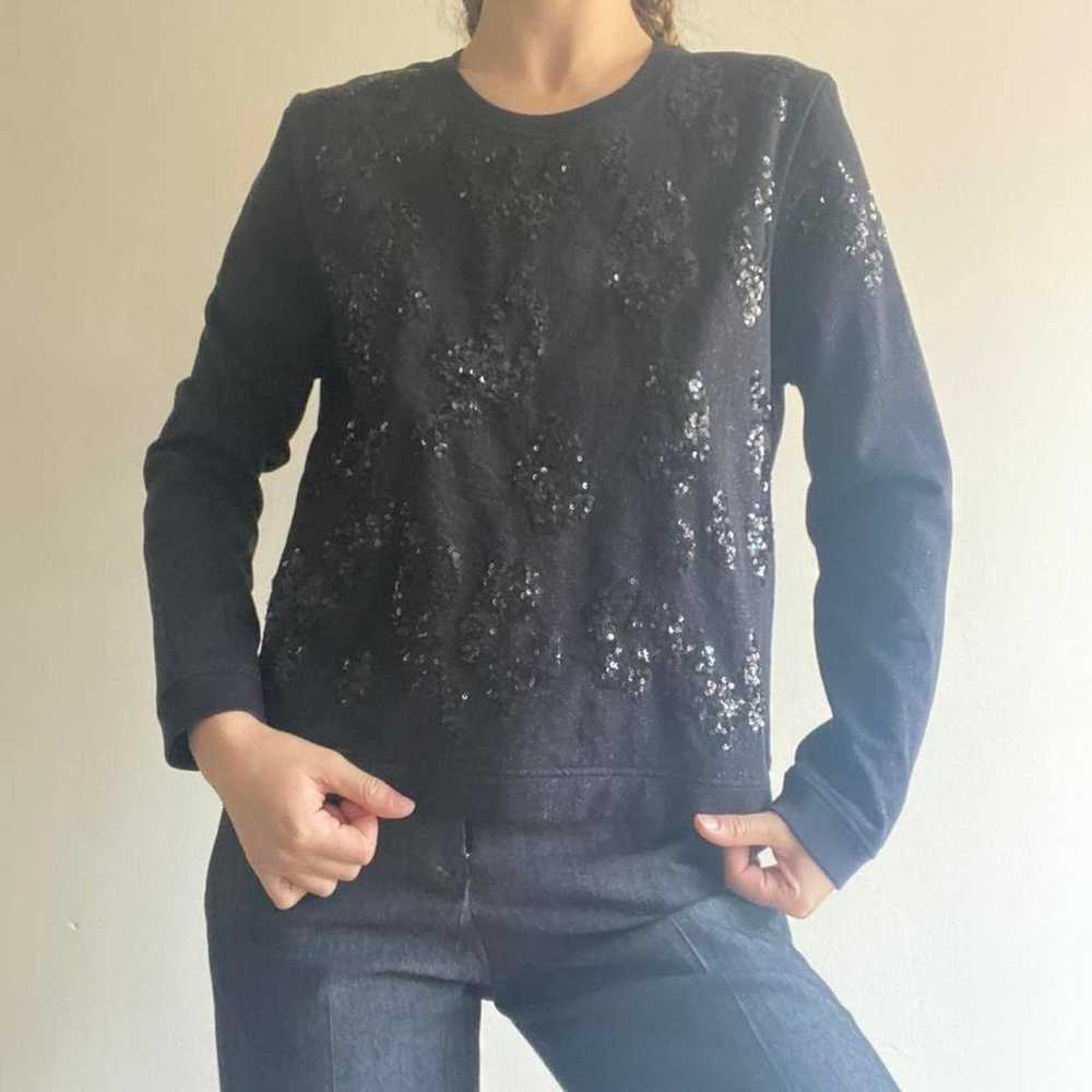 Designer Black sequined maje sweater contemporary - image 1